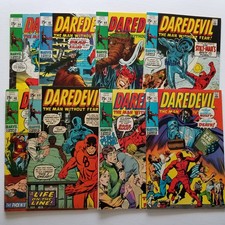 Daredevil 8 Issue Lot S 64-71 Marvel Bronze Age Roy Thomas Wblack Panther