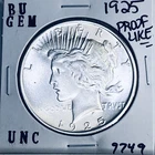 1925 P BU GEM PEACE SILVER DOLLAR UNC MS+++ U.S. MINT RARE COIN 9749