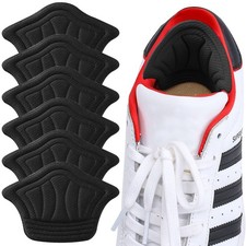 Back of Heel Cushion Pads Adhesive Heel Grips Inserts Loose Shoes 6 PCS Black