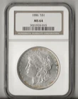 1886 MORGAN SILVER DOLLAR NGC MS64