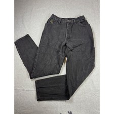 Wrangler For Women Vintage High Waisted Tapered Leg Black Jeans 12x32 MSROBCB