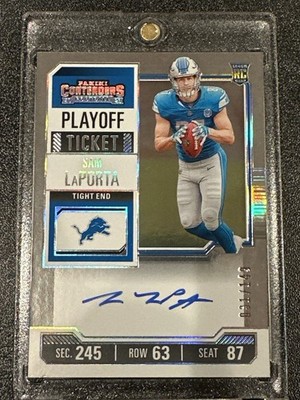 2023 Panini Contenders Playoff Ticket Sam LaPorta Rookie Ticket Auto RC