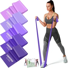 5 Pcs Resistance Bands, Professional Exercise Bands Elastic Stretch Bands for Fi