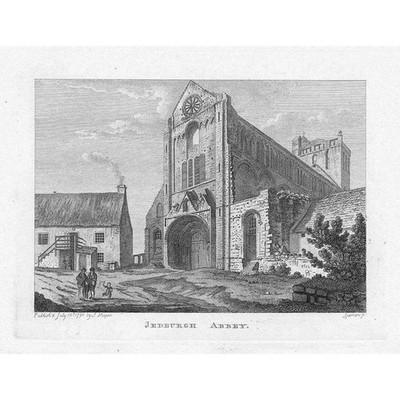 JEDBURGH ABBEY - Antiker Druck 1790 - Francis Grose