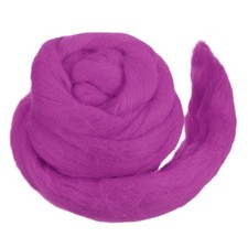 Wool Roving Yarn Soft Felting Wool 50g/1.76oz Chunky Roving Yarn Purple Red