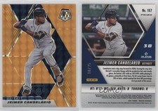 2021 Panini Mosaic Fluorescent Orange Mosaic Prizm /25 Jeimer Candelario #157