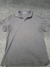 Charles Tyrwhitt Polo Shirt Mens Small Gray Solid Casual Knit Embroidered Logo