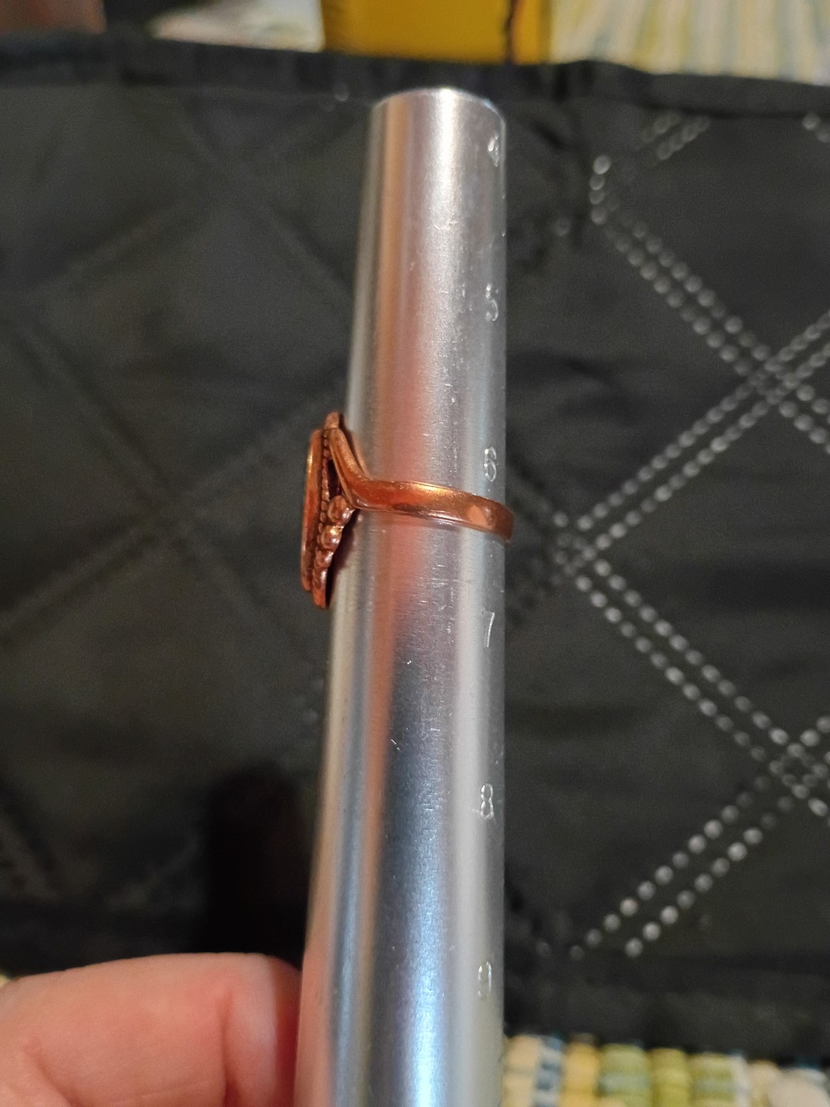 Bell Trading Post Solid Copper Turquoise Ring Nav… - image 7