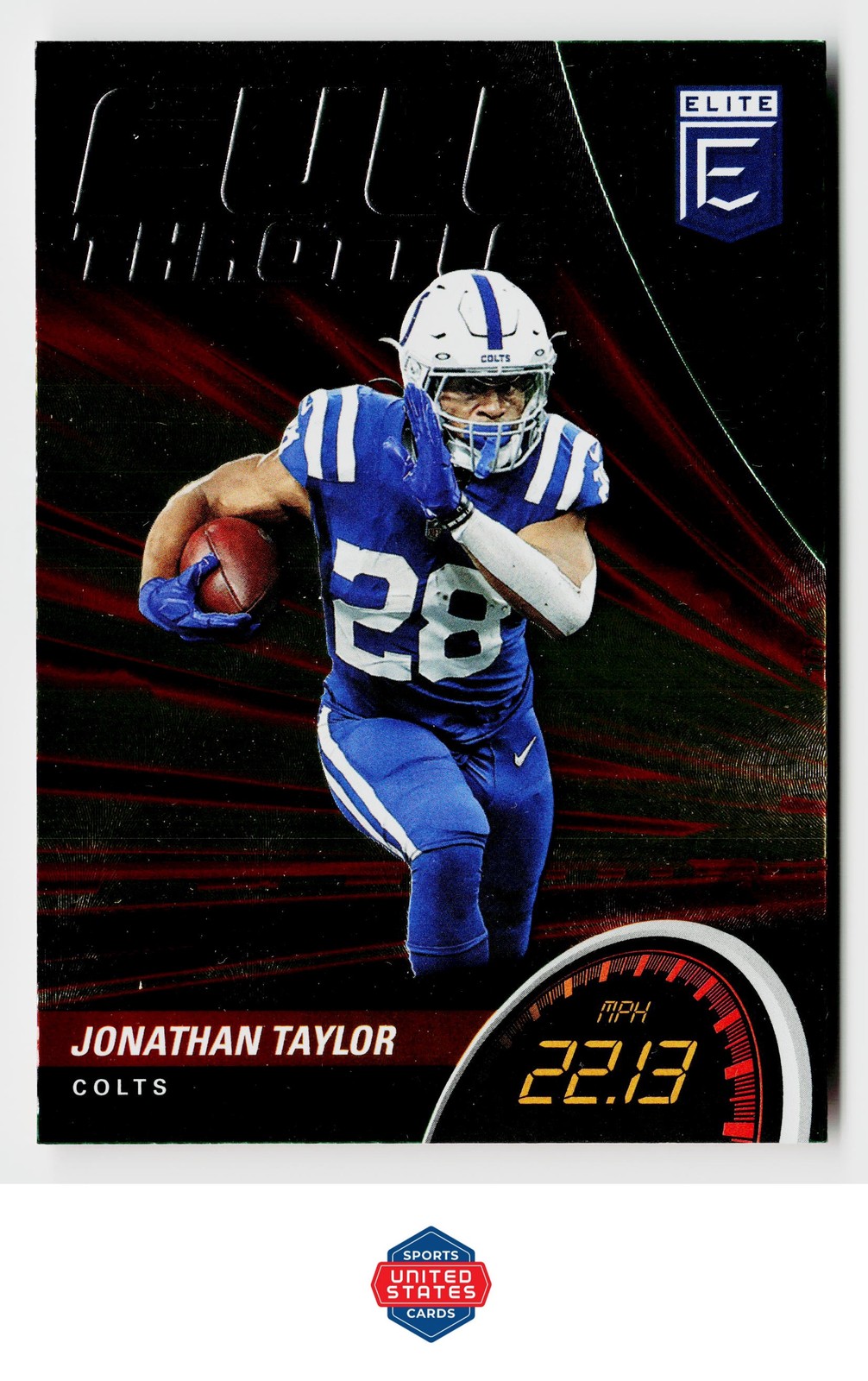 2022 Donruss Elite #FT1 Jonathan Taylor Full Throttle Green