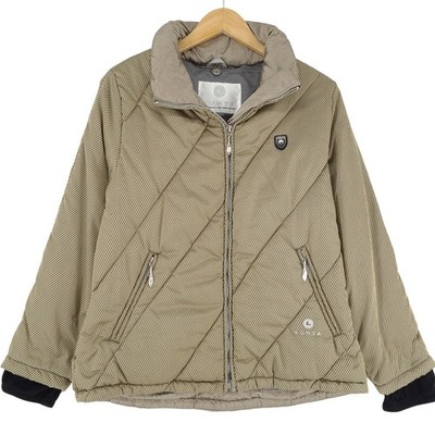 Luhta Puffer Jacket Women Quilted Coat Gold An0 Size S