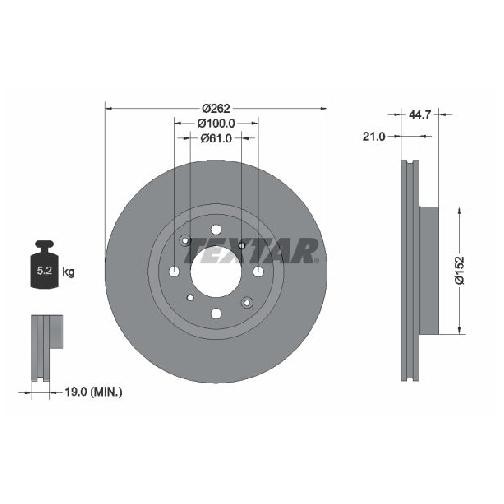 2X Bremsscheibe Vorne FüR Honda Jazz GR GS 1.5 20 Bis 26 Textar LEB8 Teil-image