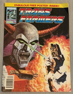 TRANSFORMERS G1 UK Marvel Comics # 320, FREE POSTER ATTACHED INSIDE