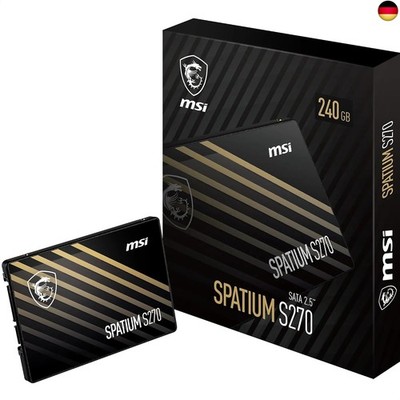 MSI SPATIUM S270 SSD 240 GB   SATA 3 2,5-Zoll-Solid-State-Drive, 500 MB/s Lesen 
