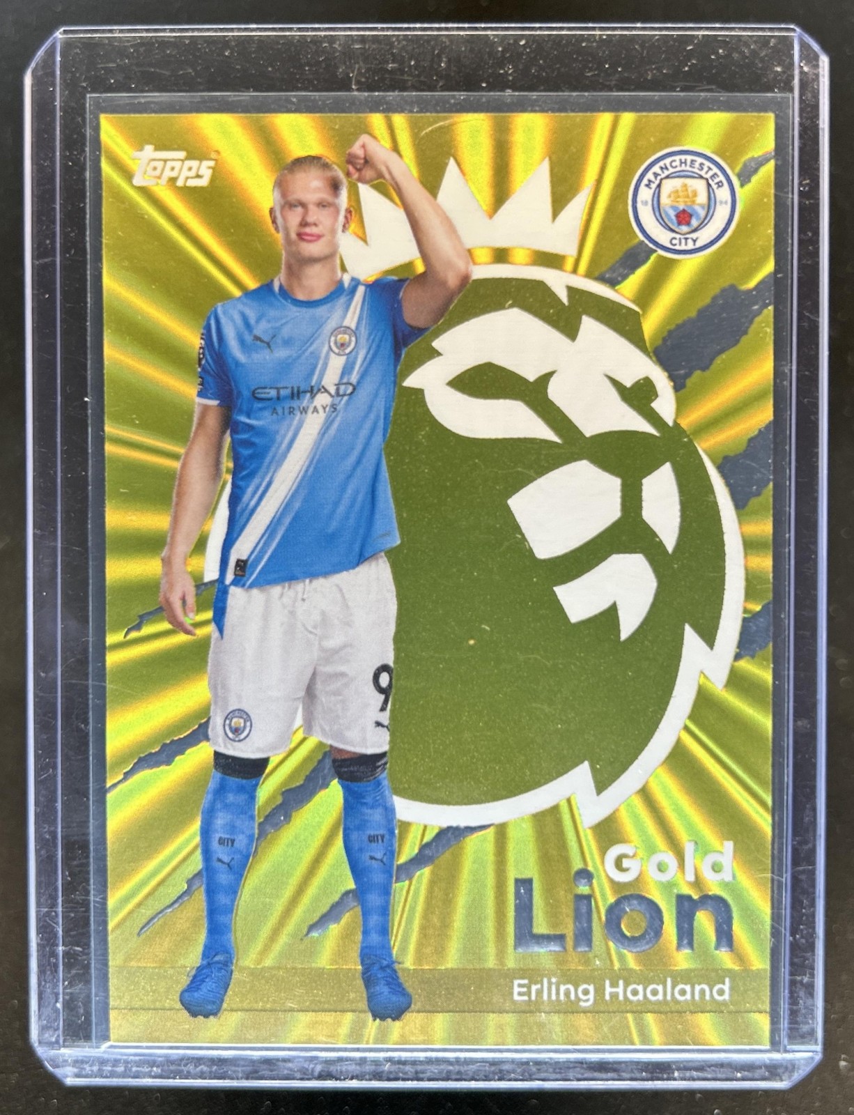 2025-26 Topps Premier League Erling Haaland Gold Lion #GL 12 Man City