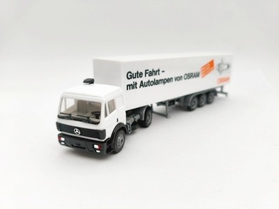 Herpa 1:87 H0 Mercedes MB Koffer LKW Modellauto weiß '' Osram Autolampen''