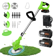 Cordless Electric Weed Lawn Eater Edger Yard Grass String Trimmer Cutter mower