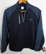 Callaway Men's Two Tone Blue/Heathered 1/4 Zip Pullover Performance Sweatshirt M