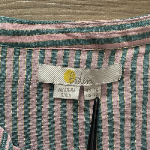 Boden Damen Bauernbluse Kreisschnitt Rosa Grün Gold Größe 12 - Bild 3 von 6