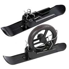 Scooter Ski 2 in 1 Winter Attachment Snow Scooter Strollers Ski Sledge