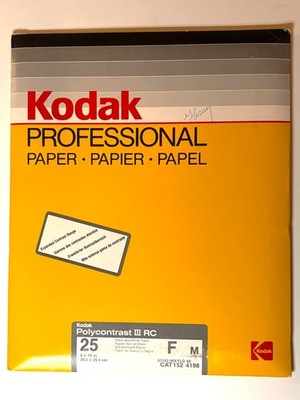 Kodak Professional B&W Pollycontrast III 25 Sheets Glossy New in Package