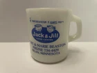 Vintage Galaxy Milk Glass Jack & Jill Grocery Store Advertising Mug Mint