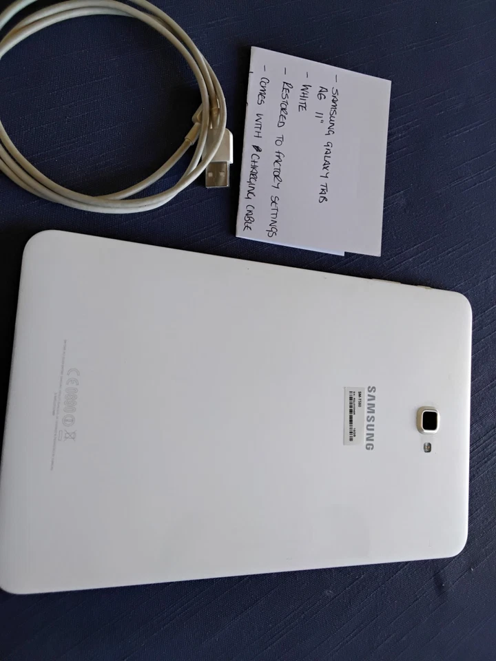 Samsung Galaxy Tab A6 SM-T580 10.1" Wif Tablet white Grade A Very Good Condition - Image 4 of 4