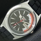 SEIKO 5 AUTOMATIC VINTAGE REFURBISHED 6309A JAPAN MENS BLACK WATCH a440902-d
