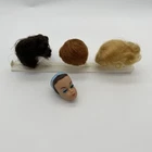 Vintage Barbie Fashion Queen Doll Head 3 Wigs Stand Blonde Brunette Titian