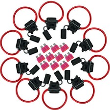 5 Pack 16 Gauge In-line ATC Fuse Holder w/ Cover  4 AMP Fuse New Car Install US