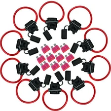 5 Pack 16 Gauge In-line ATC Fuse Holder w/ Cover + 4 AMP Fuse New Car Install US