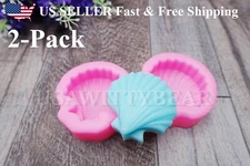2 Pack Small Seashell DIY Handmade Soap Mold Silicone Molds ~ US Seller