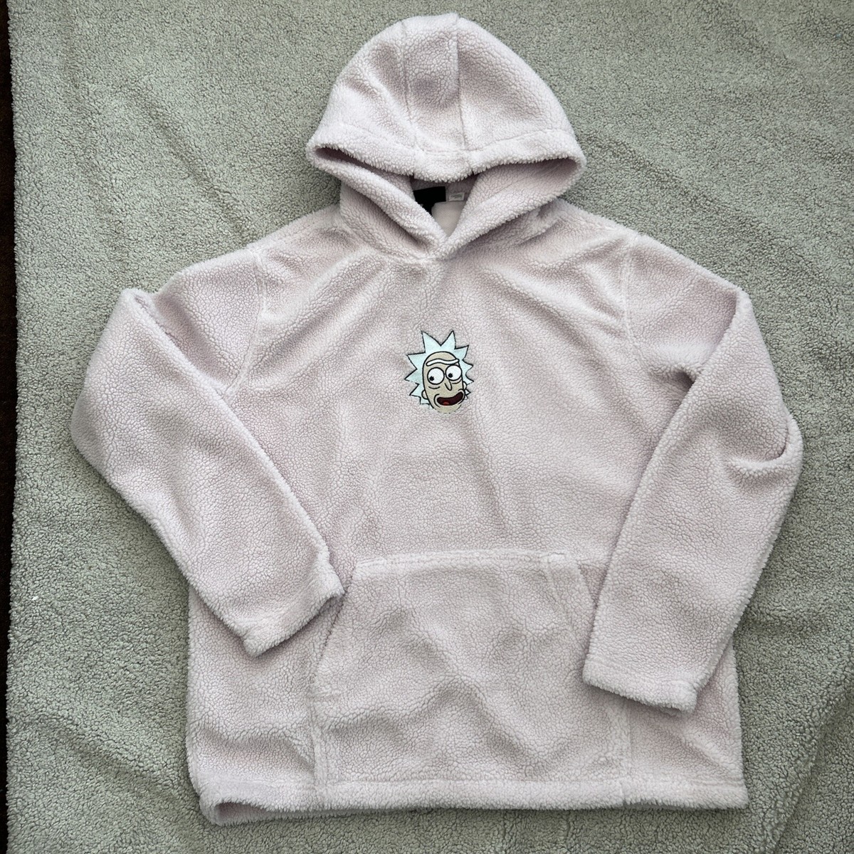 Ladies H&M lilac pink Rick Morty Fleece Hoody size XL UK