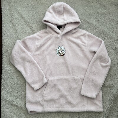 Ladies H&M lilac pink Rick Morty Fleece Hoody size XL UK