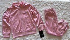 UNDER ARMOUR Little Girl's Tracksuit, Jacket  Joggers Outfit, 2-Piece Set