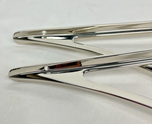 Verjüngung gewölbte Regalhalterung 10" Messing poliertes Nickel 2er Set ohne Hardware - Bild 8 von 8