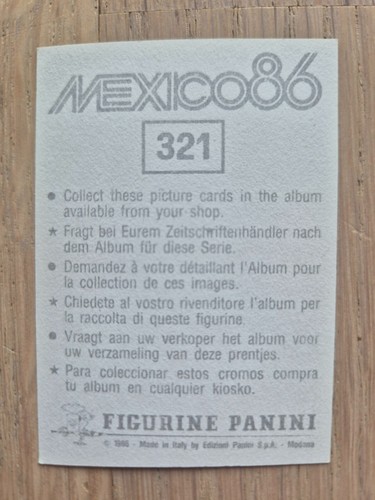 Panini FIFA World Cup 1986 - Pick your Sticker - 2/2 - 第 233/441 張圖片