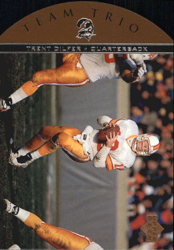 1996 Upper Deck Team Trio Tampa Bay Buccaneers Football Card #TT65 Trent Dilfer