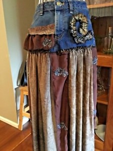 boho upcycled skirt