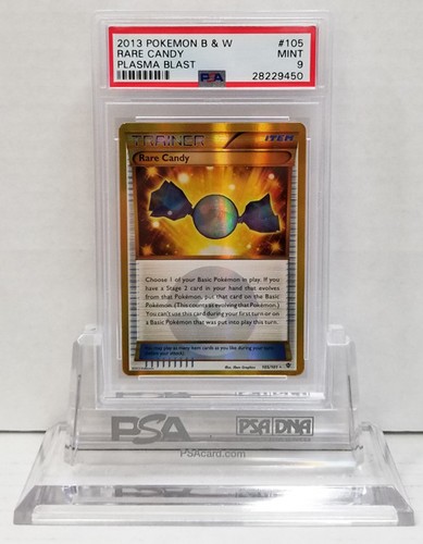 Pokemon PLASMA BLAST RARE CANDY 105/101 GOLD RARE HOLO PSA 9 Mint #28229450