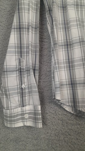 Bottone a quadri espresso nuovo con etichette taglia XL bianco nero - Foto 4 di 11