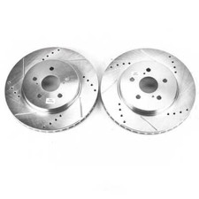 Disc Brake Rotor Set-Front Drilled, Slotted and Zinc Plated Brake Rotor Pair