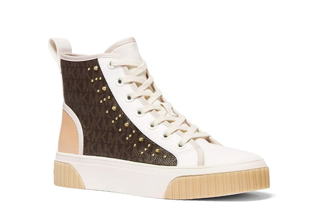 michael kors gertie studded leather sneaker