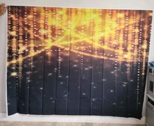 8' x 6' Gold Lights Backdrop Party Event Photo Booth Background Banner