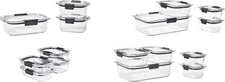 Rubbermaid Brilliance Leak-Proof Stackable Food Storage Container Sets