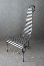 SEDIA'900 IN FERRO PIENO BATTUTO A MANO - VINTAGE -ITALIA XX SEC.