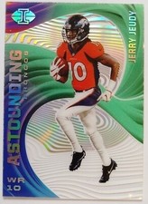2020 Panini Illusions Jerry Jeudy RC, Astounding, Green Rookie Acetate, No. A8