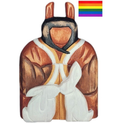 Rabbit God Tu'er Shen Statue Chinese Mythology Gay Love Deity Figurine
