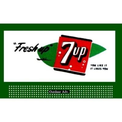 LIONEL STYLE BILLBOARD GLOSSY INSERT  7 UP & AMERICAN FLYER