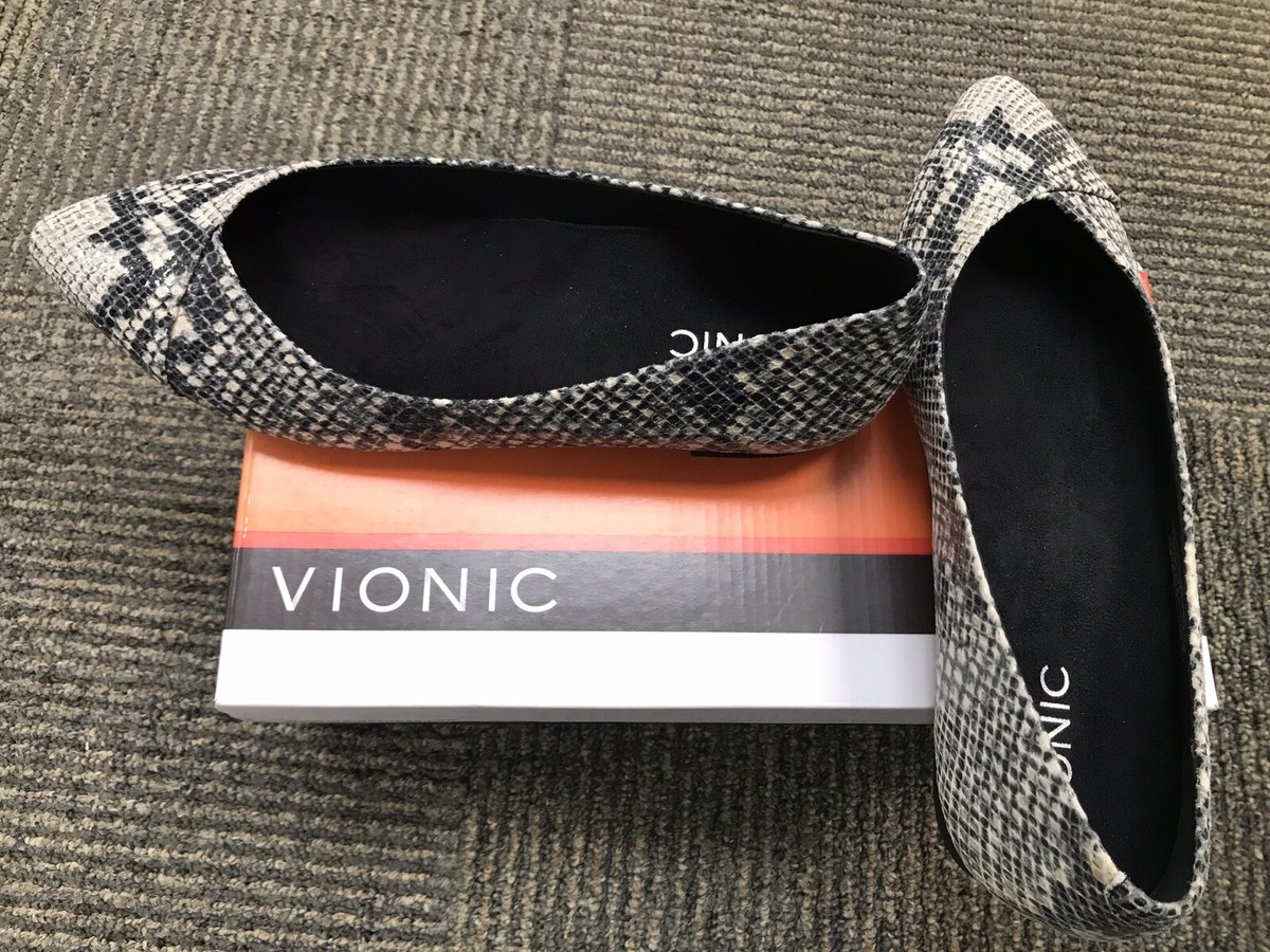 VIONIC Caballo Gem Natural Snake BALLET FLATS Slip On Shoes  Vionic Gem Caballo Natural Snake NEW main image 0