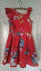 ted baker girls red dress